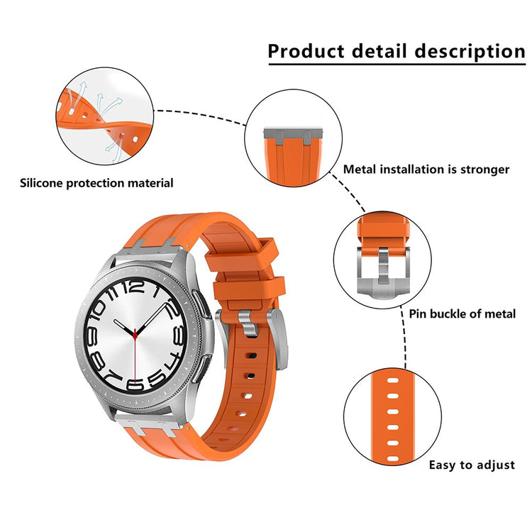 Really Beautiful Smartwatch Silicone Universel Strap - Silver#serie_10