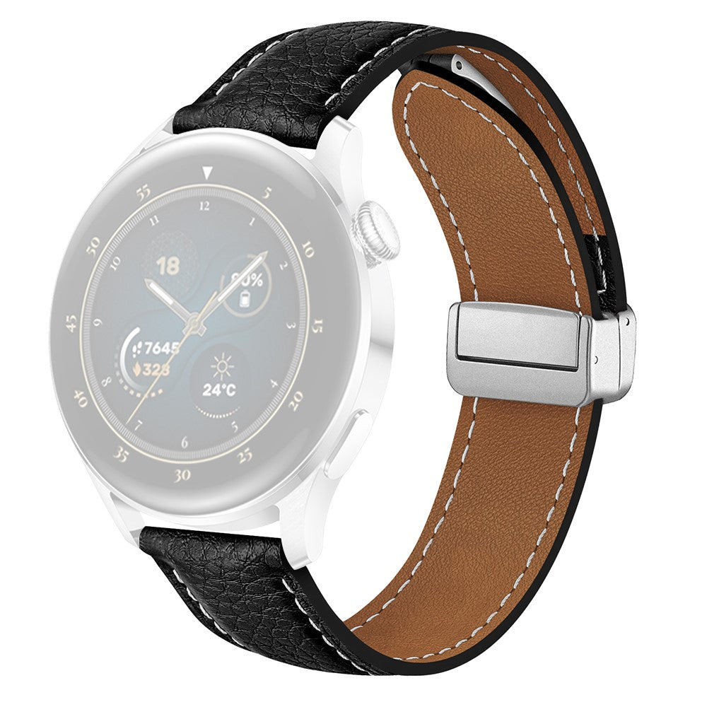 Fashionable Smartwatch Pu Leather Universel Strap - Black#serie_1