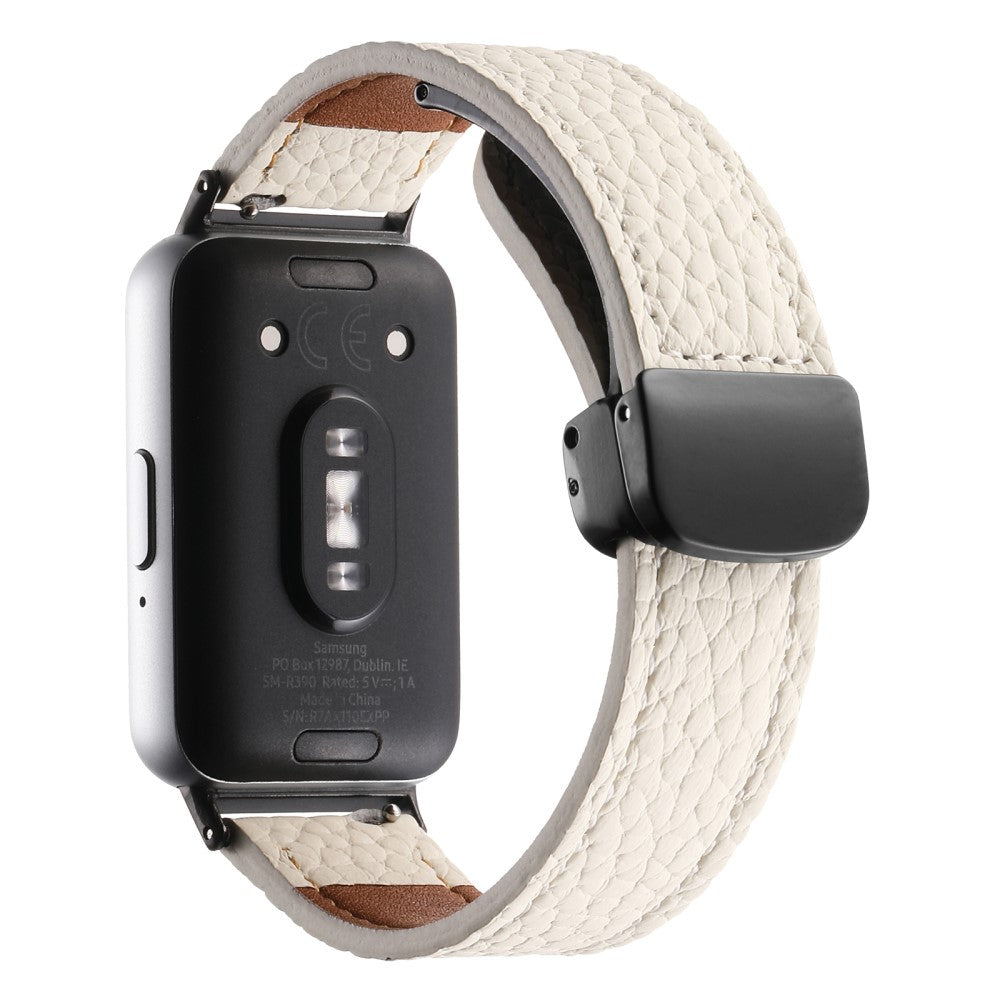 Mega Pleasant Samsung Galaxy Fit 3 Genuine Leather Strap - White#serie_2