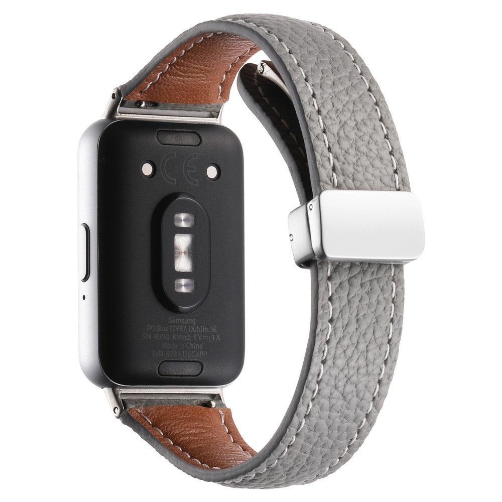 Super Pleasant Samsung Galaxy Fit 3 Genuine Leather Strap - Silver#serie_6