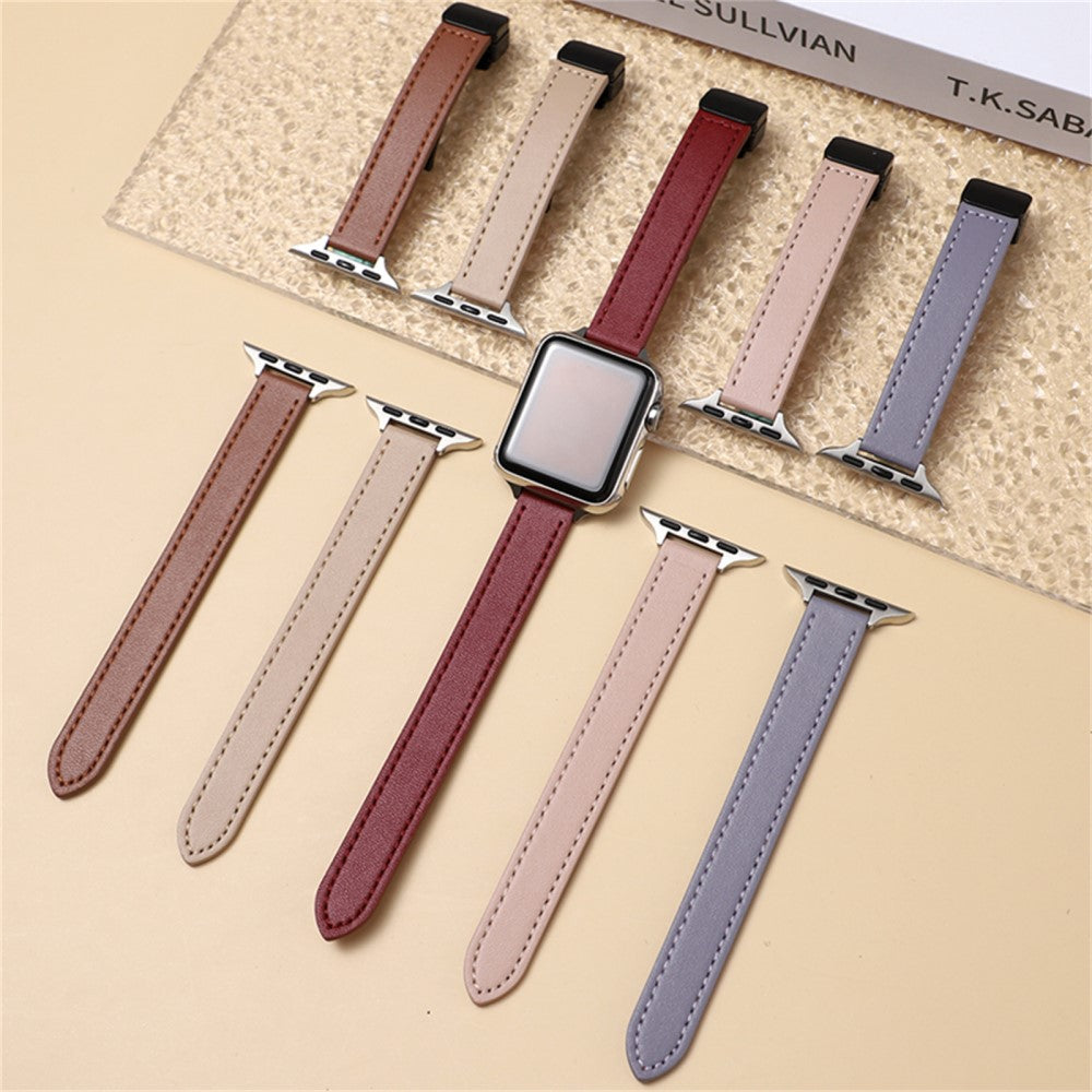 Strong Apple Smartwatch Pu Leather Universel Strap - Red#serie_5