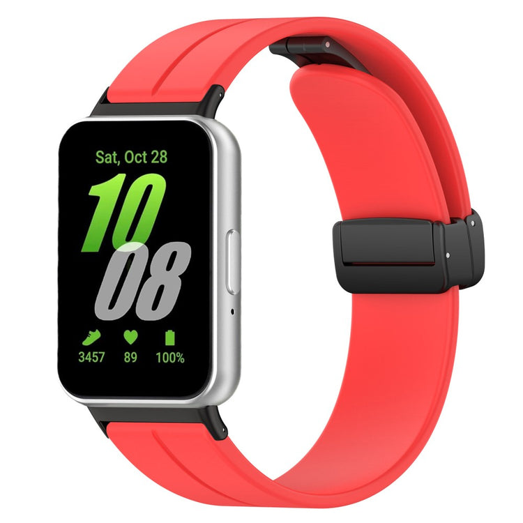 Super Comfortable Samsung Galaxy Fit 3 Silicone Strap - Red#serie_6