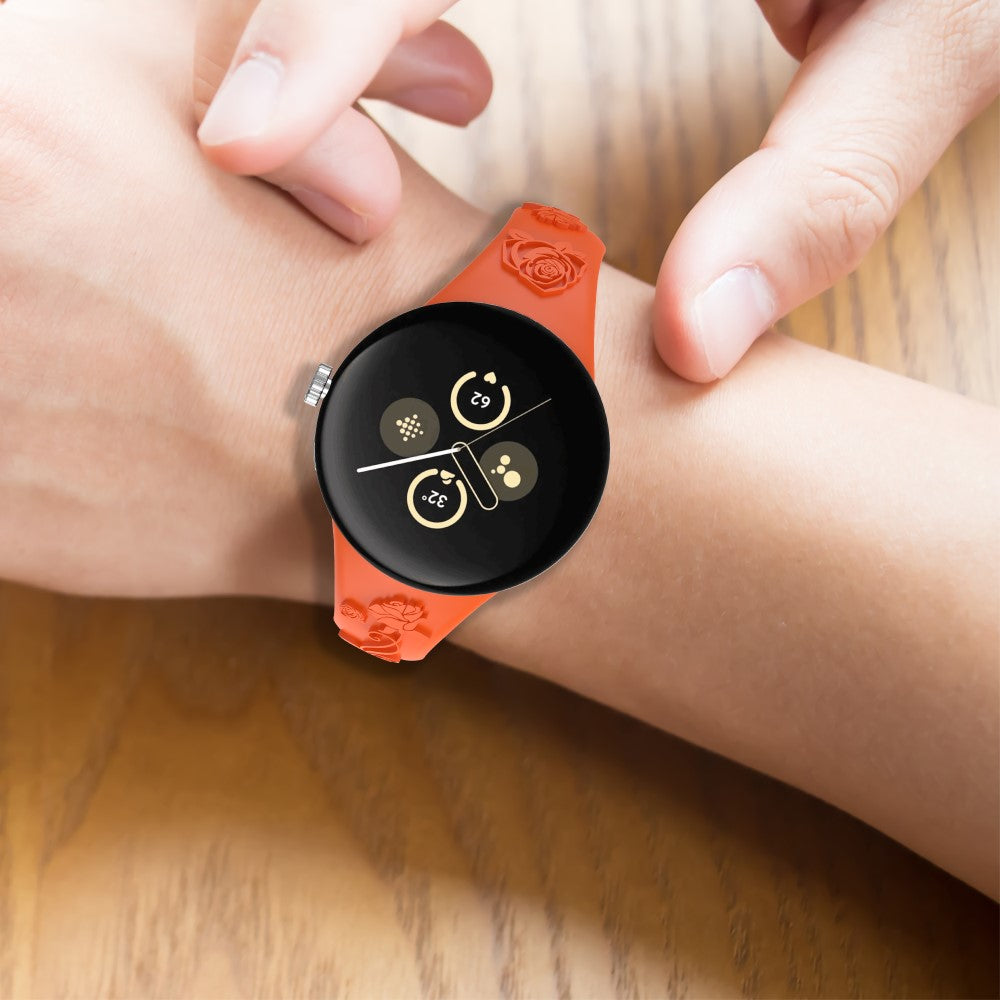 Google Pixel Watch / Google Pixel Watch 2 Silicone Universel Strap - Orange#serie_1