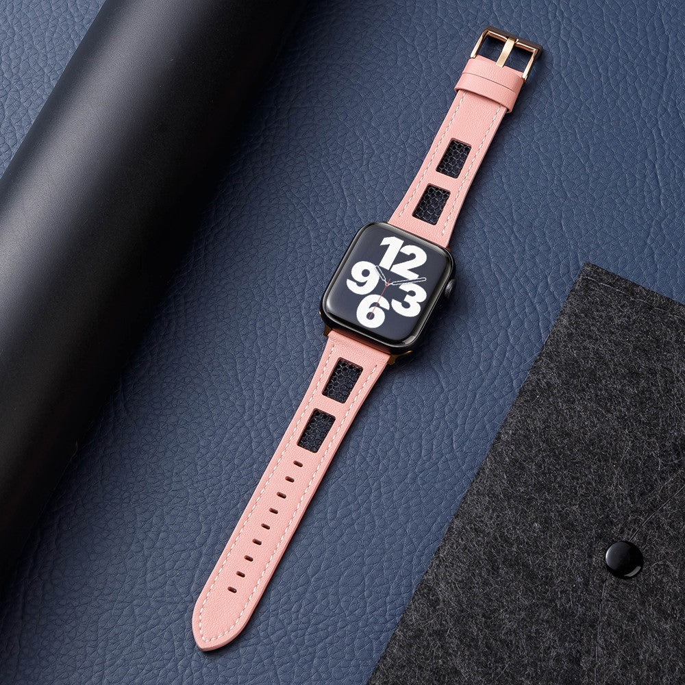 Exquisite Apple Smartwatch Genuine Leather Universel Strap - Pink#serie_4