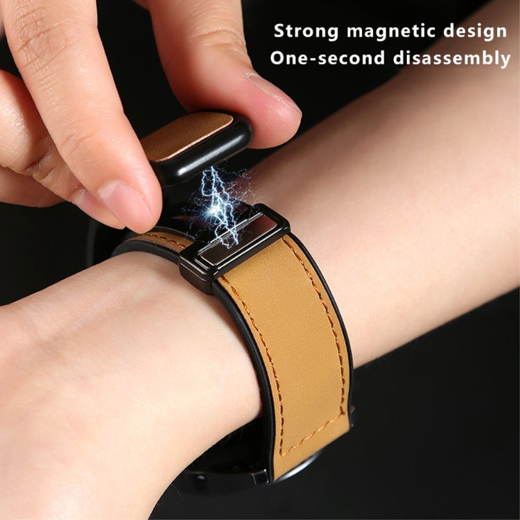 Mega Pleasant Smartwatch Pu Leather Universel Strap - Brown#serie_1