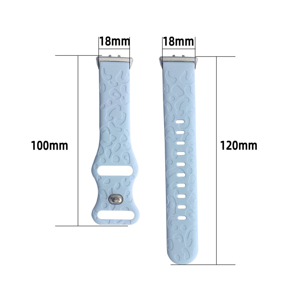 Samsung Galaxy Fit Silicone Watchband Leopard Printed Replacement Watch Strap - White#serie_2