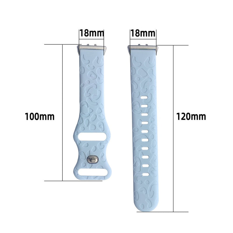 Samsung Galaxy Fit Silicone Watchband Leopard Printed Replacement Watch Strap - Light Green#serie_8