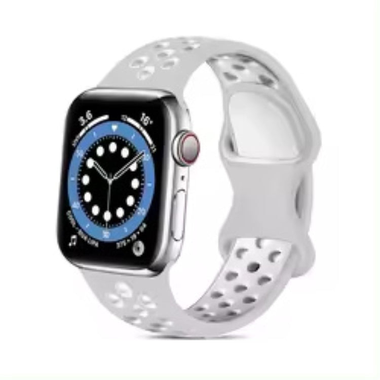 Really Cool Apple Smartwatch Silicone Universel Strap - Silver#serie_9