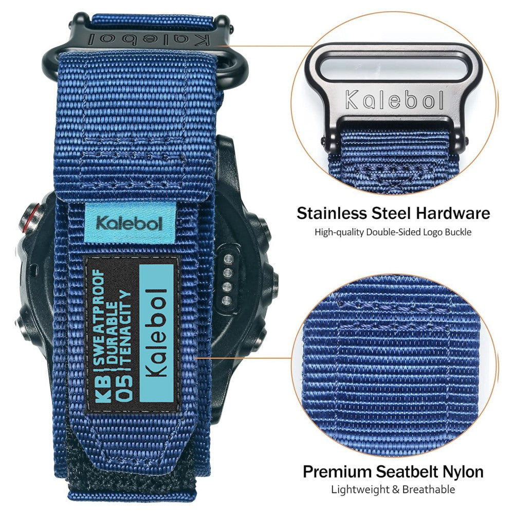 Mega Sweet Garmin Smartwatch Nylon Universel Strap - Blue#serie_5