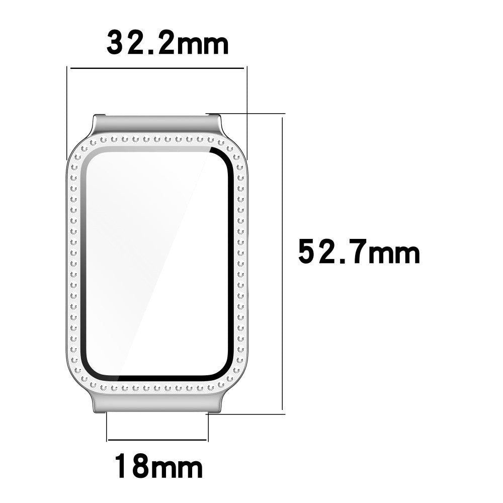 Samsung Galaxy Fit3 Magnetic Watch Strap Frame Case Tempered Glass Screen Film - Pink Rose Gold#serie_3