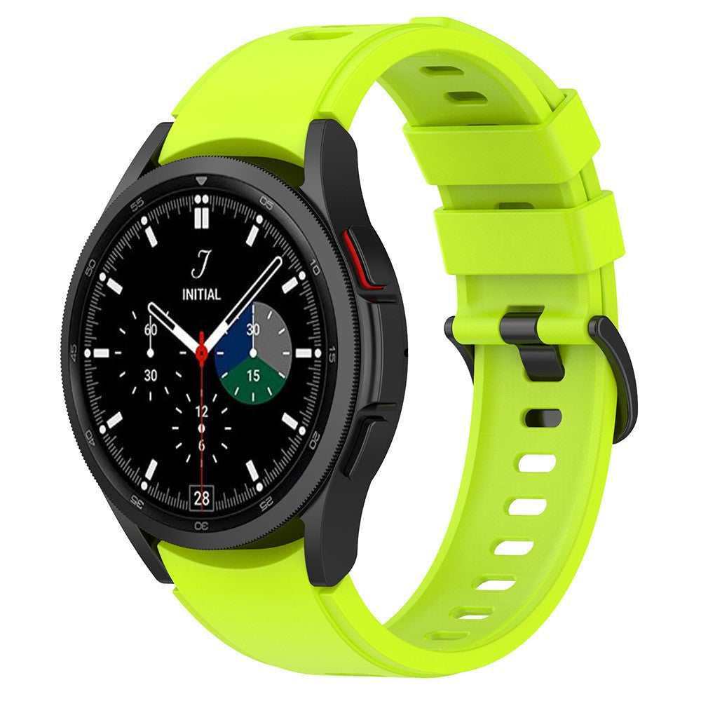 Samsung Galaxy Watch4 / Watch 5 / Watch 5 Pro / Watch6 Replacement Bands Black Buckle Silicone Strap - Lime#serie_7