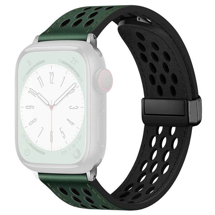 Tough Apple Smartwatch Pu Leather Universel Strap - Green#serie_4