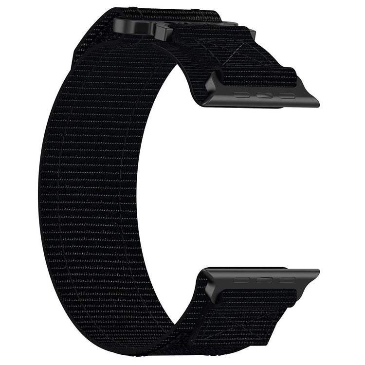 Apple Watch Series 49mm - 45mm - 44mm - 42mm Fastening Watchband Nylon Strap - Black#serie_1