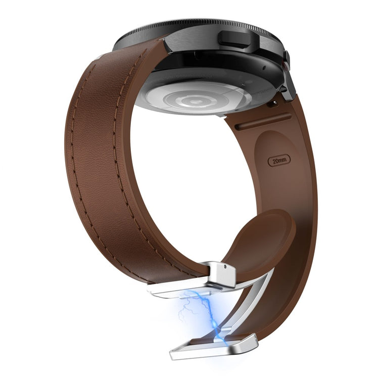 Very Durable Samsung Smartwatch Pu Leather Universel Strap - Brown#serie_17