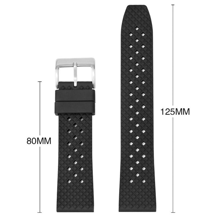 Garmin Venu 3S / Watch GT 4 41mm Replacement Wrist Band 18mm Fluorubber Watch Strap - Black+Black Buckle#serie_8