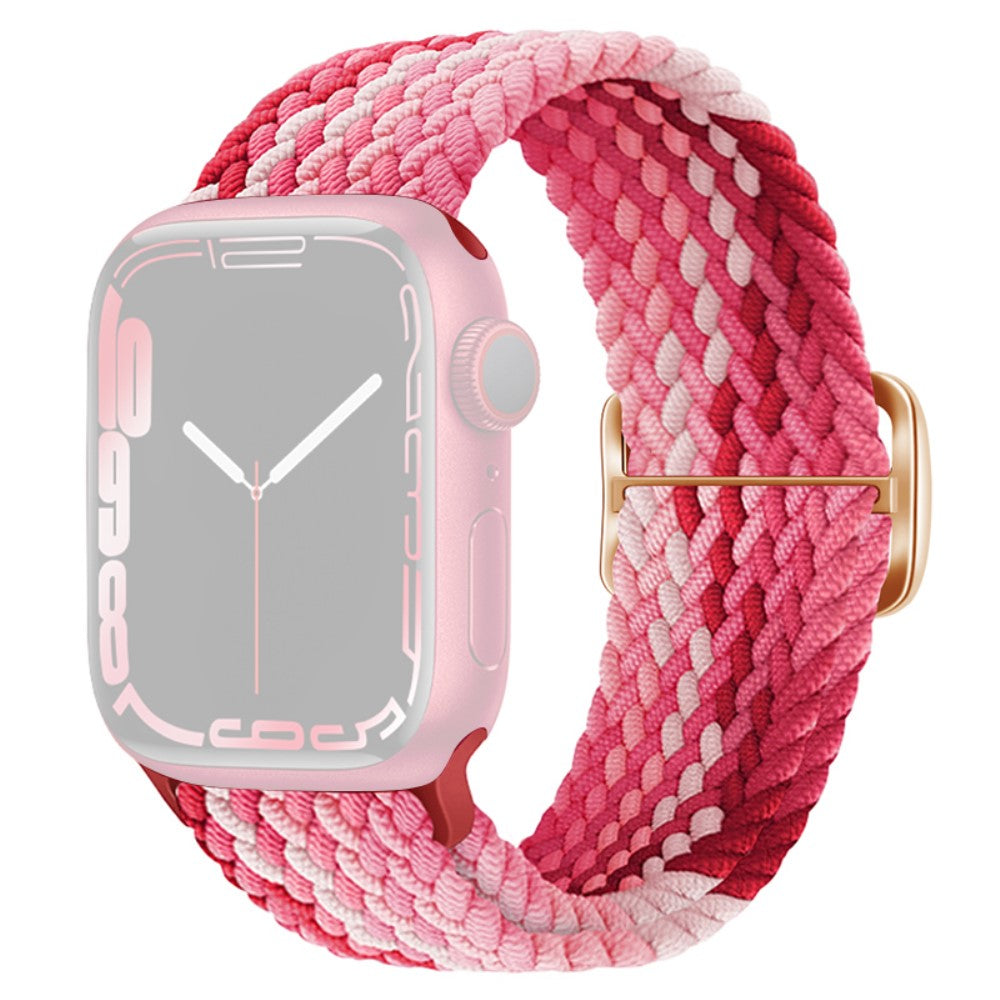 Apple Watch Ultra 2 Ultra 49mm / 9 8 7 45mm / 6 5 4 SE (2023) SE (2022) SE 44mm / 3 2 1 42mm Strap Nylon Braided Watch band  - Strawberry Red#serie_7