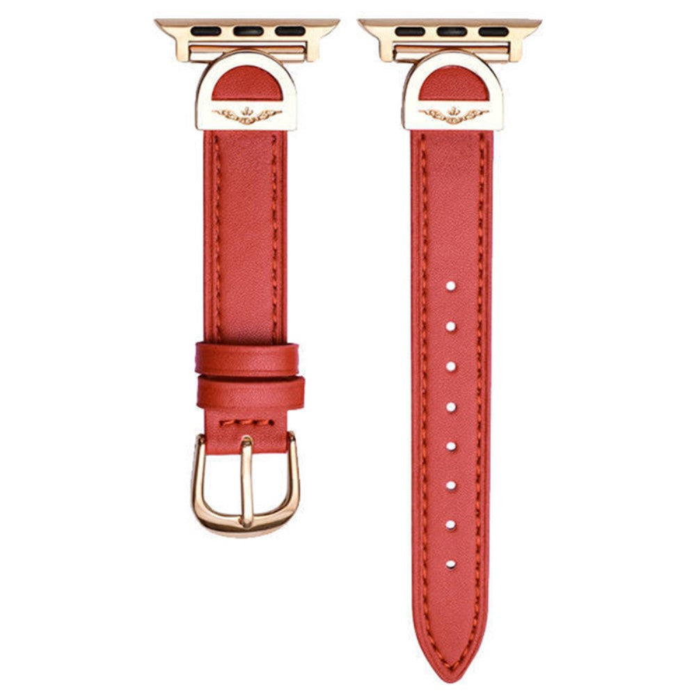 Apple Watch Ultra 2 Ultra 49mm / Series 9 8 7 45mm / 6 5 4 SE (2022) SE (2023) SE 44mm / 3 2 1 42mm Watch band Microfiber Leather Strap - Red#serie_6