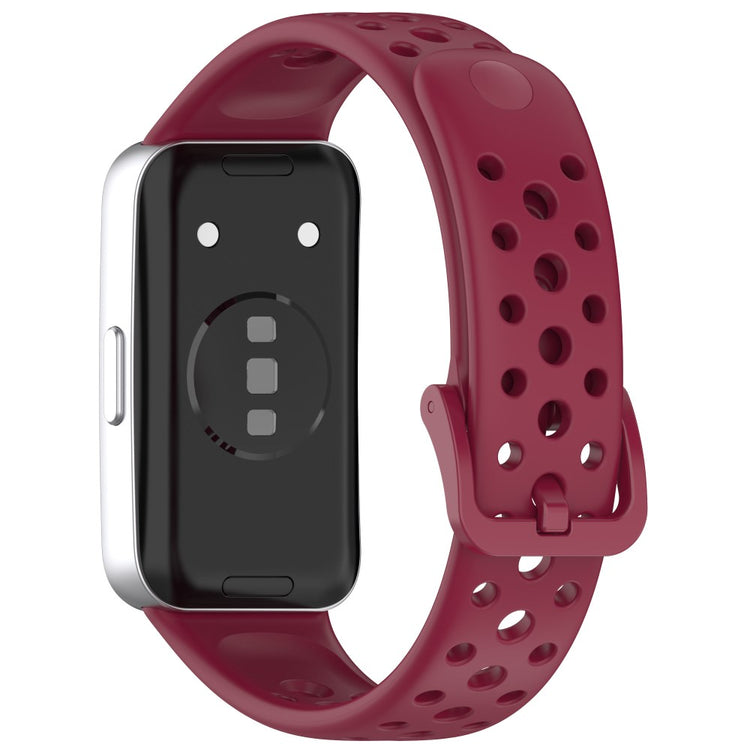 Huawei band 9 / 9 NFC / 8 / 8 NFC Breathable Holes Replacement bandsilicone Watch Strap - Wine Red#serie_8