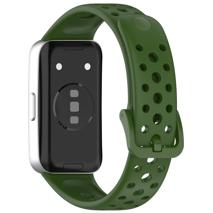 Huawei band 9 / 9 NFC / 8 / 8 NFC Breathable Holes Replacement bandsilicone Watch Strap - Green#serie_14