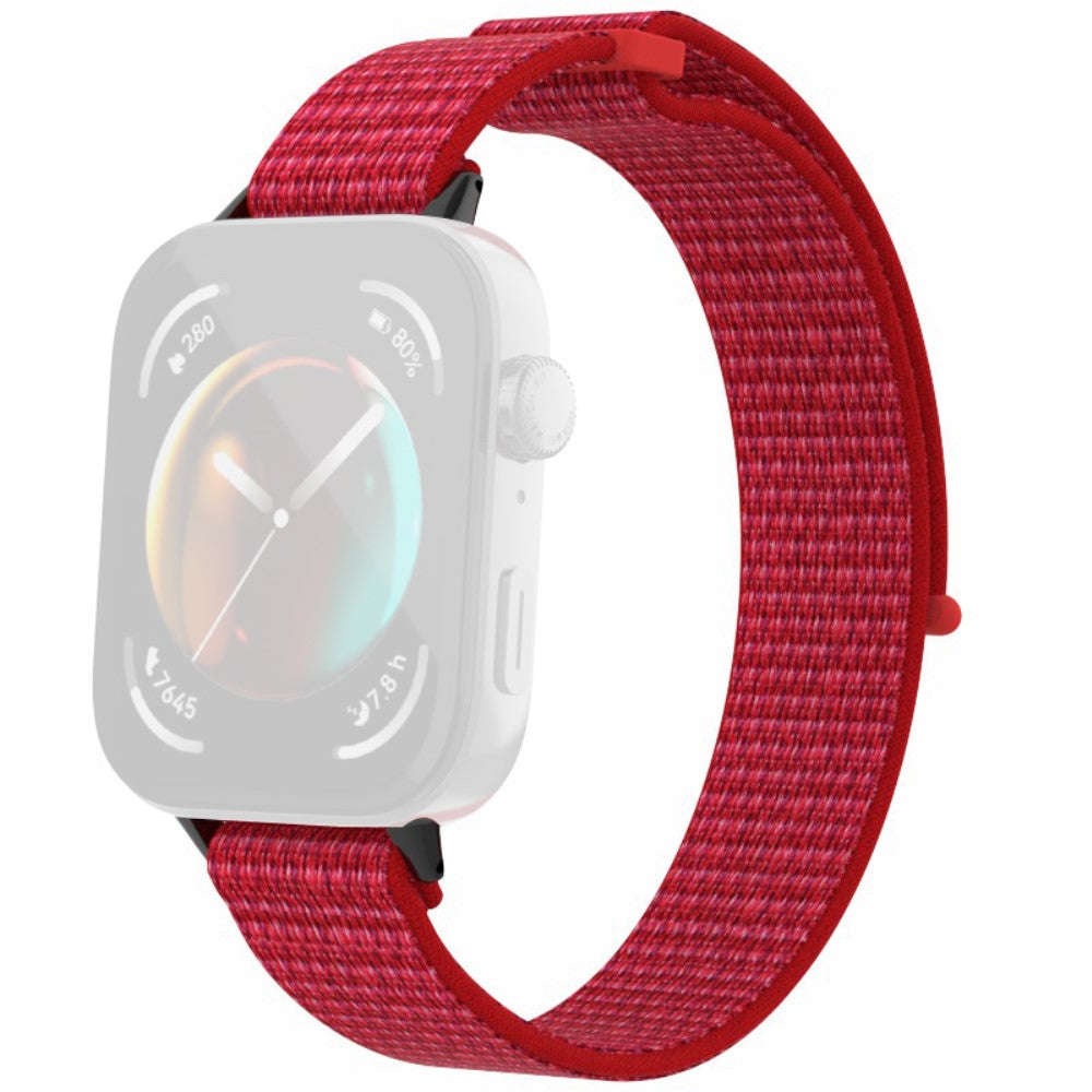 Huawei Watch Fit 3 Watch Strap Magic Tape Nylon Wrist band  - Red#serie_6