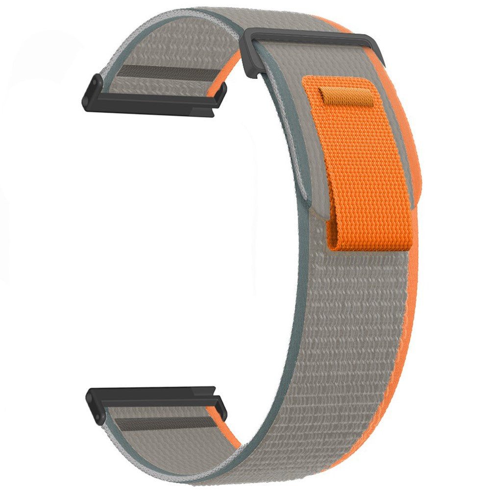 Suunto Spartan Sport Wrist HR Baro / Suunto 9 Nylon Watch band 24mm Loop Fastener Strap - Orange+Grey#serie_2