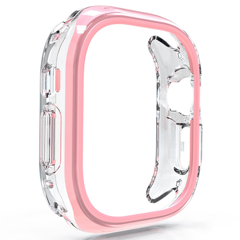 Apple Watch Series 7 / 8 / 9 45mm Hollow-Out Bump Resistant+Flexible Protection Cover Watch Frame Case - Pink#serie_3