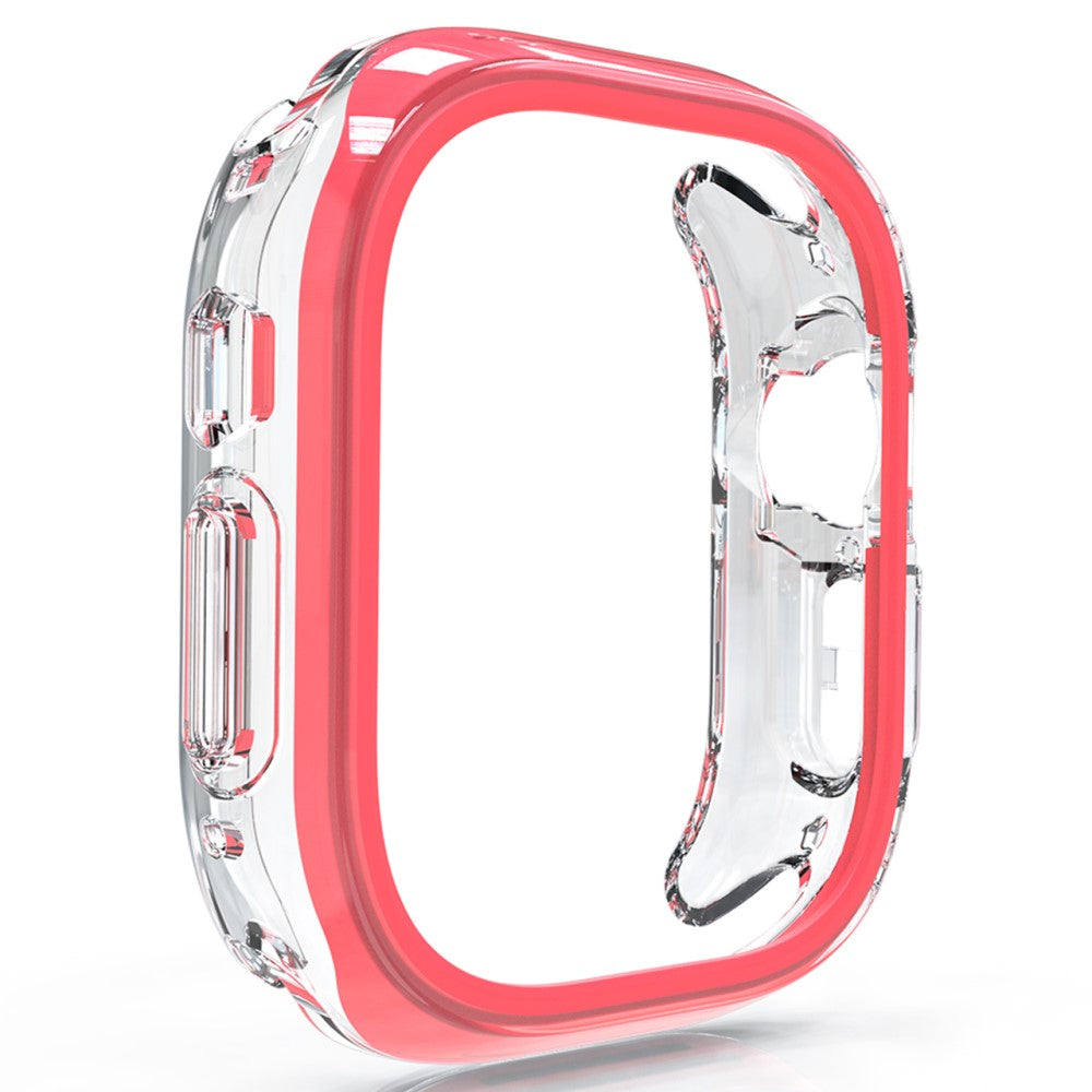 Apple Watch Series 7 / 8 / 9 45mm Hollow-Out Bump Resistant+Flexible Protection Cover Watch Frame Case - Rose#serie_7