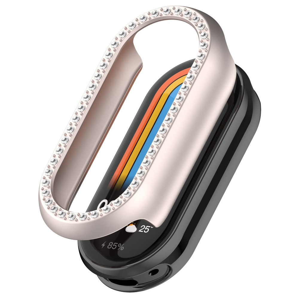 Xiaomi Mi Band 9 / 9 NFC Rhinestone Decor Hollow-Out Cover Bump Resistant Watch Frame Case - Starlight#serie_5