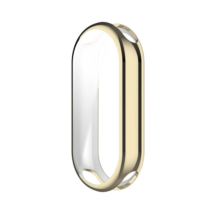 Xiaomi Mi Band 9 / NFC ENKAY Hat-Prince Flexible Watch Case Electroplating Watch Cover with Screen Protector - Gold#serie_4