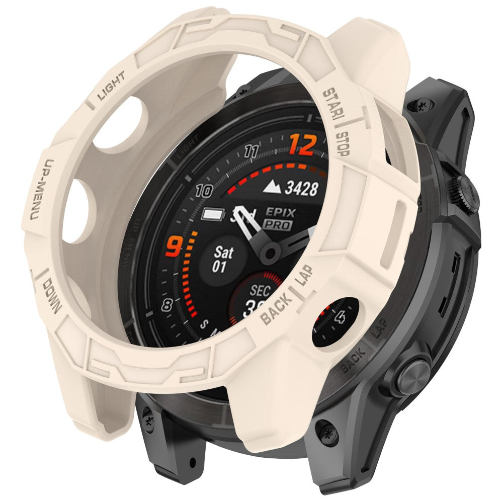 Garmin Fenix E 47mm Flexible Watch Case Anti-Scratch Hollow Watch Frame Cover - Starlight#serie_6