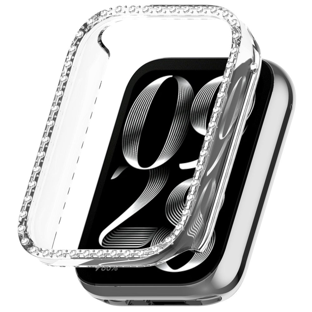 Xiaomi Smart Band 8 Pro Watch Case Diamond Decor Half Coverage Hollow PC Watch Protective Cover - Transparent#serie_1