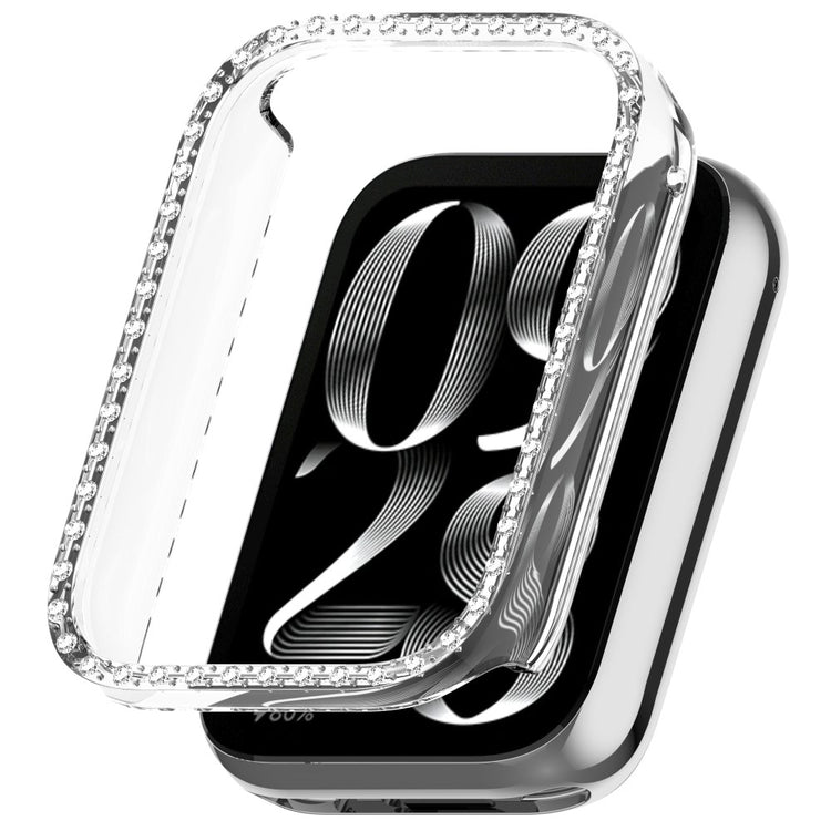 Xiaomi Smart Band 8 Pro Watch Case Diamond Decor Half Coverage Hollow PC Watch Protective Cover - Transparent#serie_1