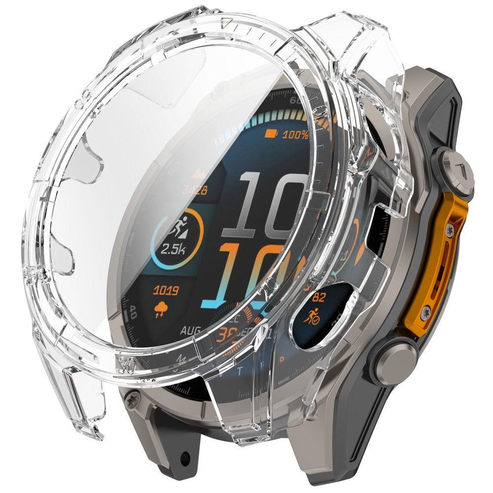 Garmin Fenix 8 MIP Solar 51mm Case Scale Design Hard PC All Around Watch Cover with Tempered Glass Film - Transparent#serie_8