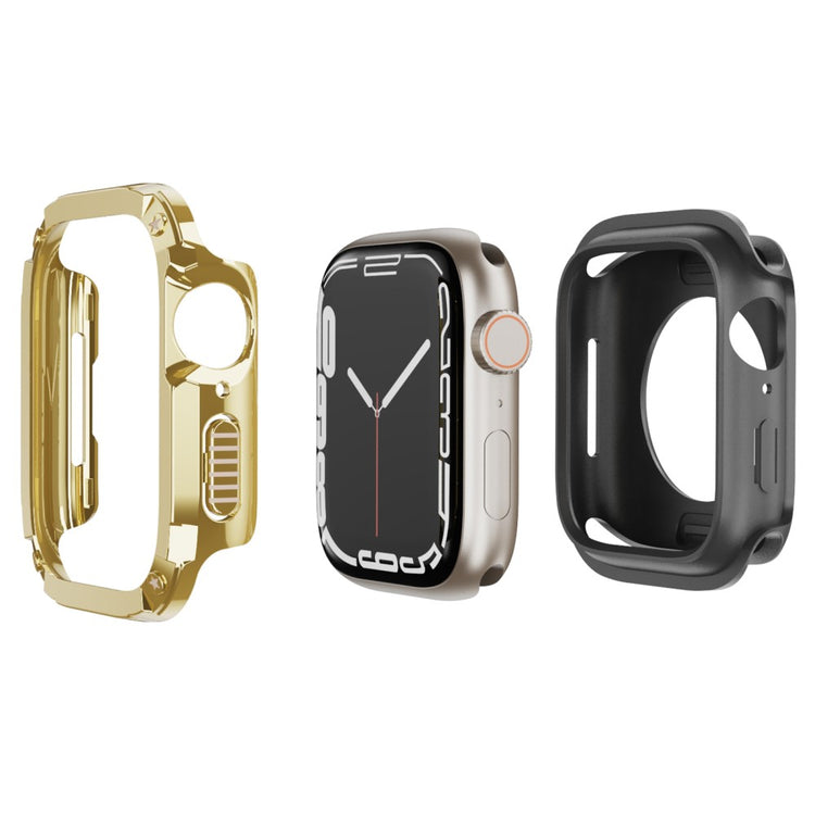 Watch Case Set Apple Watch Series 10 42mm Hard Bump Resistant and Flexible Watch Frame Cover Combo - Gold#serie_5