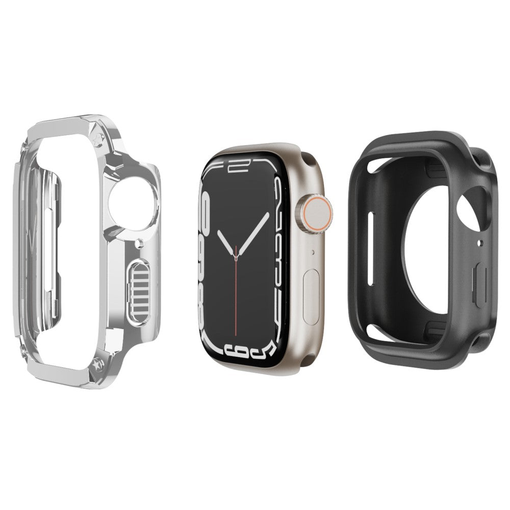 Watch Case Set Apple Watch Series 10 42mm Hard Bump Resistant and Flexible Watch Frame Cover Combo - Silver#serie_8