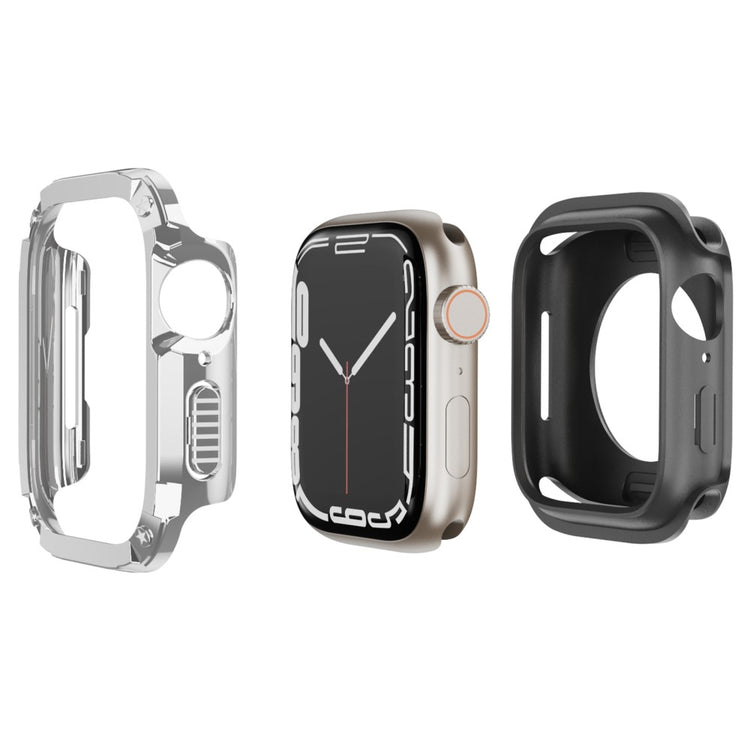 Watch Case Set Apple Watch Series 10 42mm Hard Bump Resistant and Flexible Watch Frame Cover Combo - Silver#serie_8
