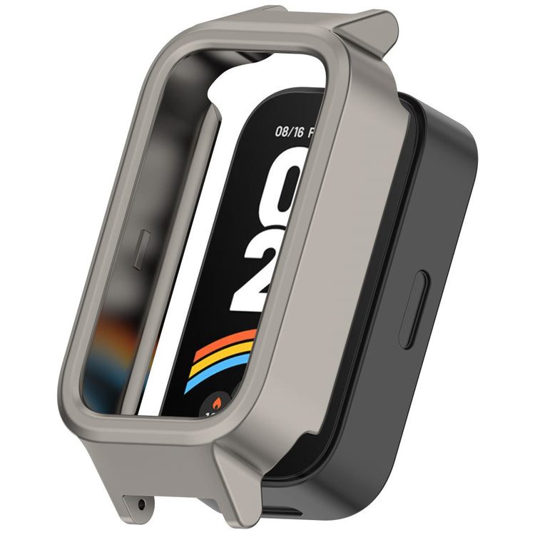 Xiaomi Smart Band 9 Active / Redmi Band 3 Watch Case Semi-Enclosed Hollow Bump Resistant Cover - Matte Titanium#serie_3