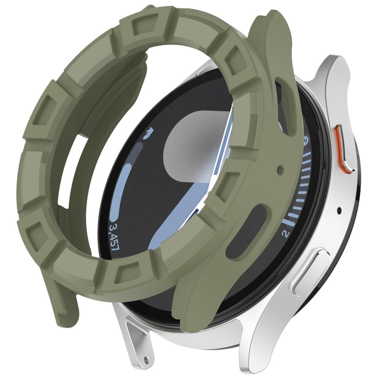 Samsung Galaxy Watch7 40mm Flexible Protective Case Hollow Design Shockproof Watch Cover - Army Green#serie_3