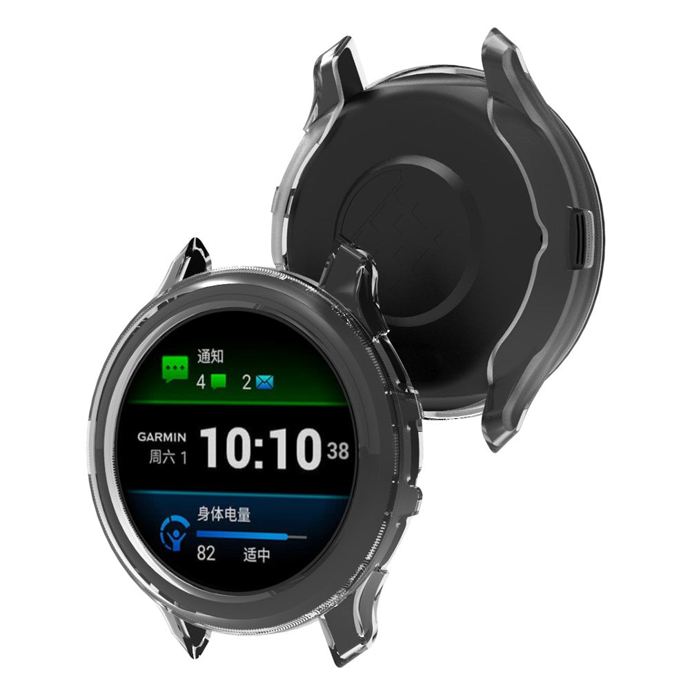 Gennemsigtig Silikone Bumper passer til Garmin Venu 3 - Blå#serie_4