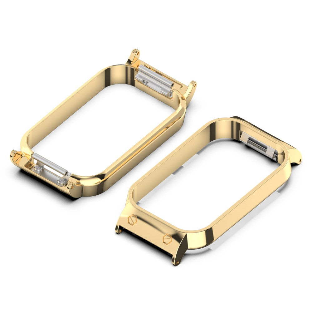 Metal Universal Bumper passer til Xiaomi Smart Band 8 Active / Xiaomi Redmi Band 2 - Guld#serie_2