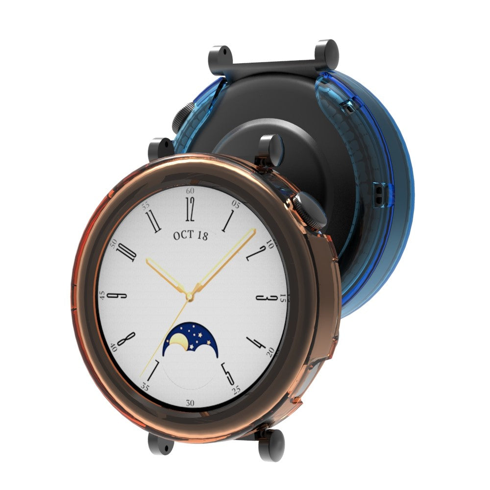 Gennemsigtig Silikone Bumper passer til Huawei Watch GT 4 41mm - Orange#serie_1