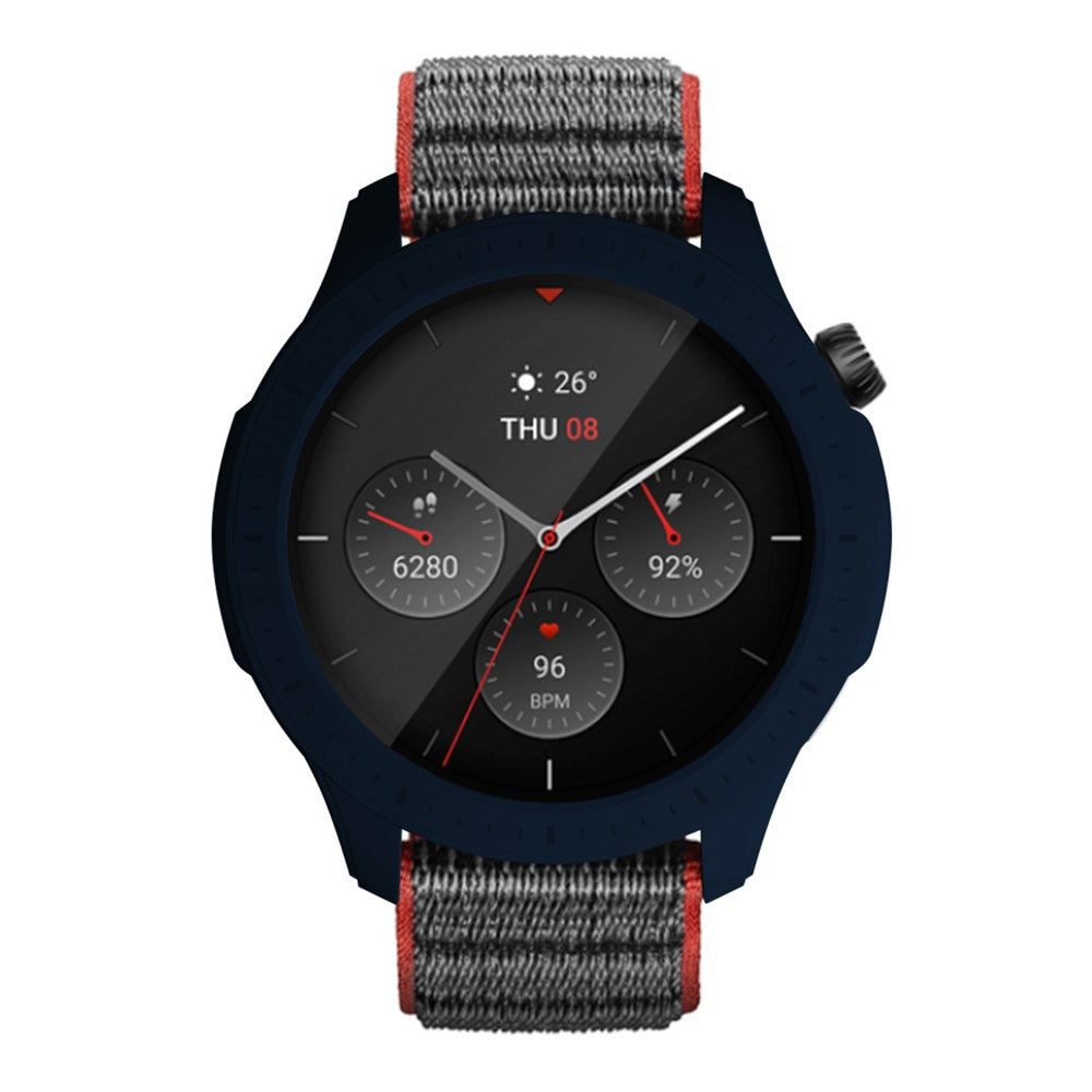 Beskyttende Silikone Bumper passer til Amazfit GTR 4 - Blå#serie_9