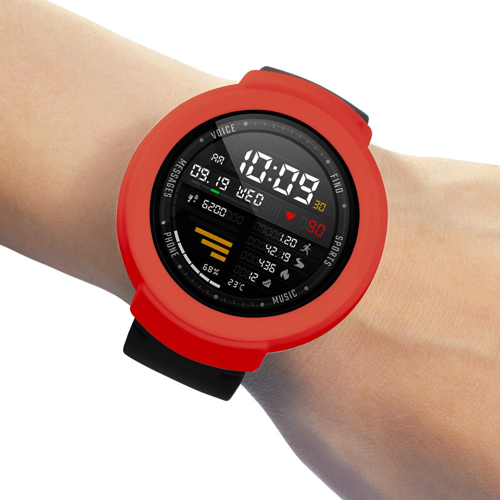 Beskyttende Silikone Universal Bumper passer til Amazfit Verge / Amazfit Verge Lite - Rød#serie_5