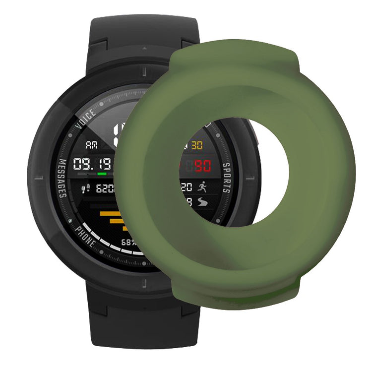 Beskyttende Silikone Universal Bumper passer til Amazfit Verge / Amazfit Verge Lite - Grøn#serie_7