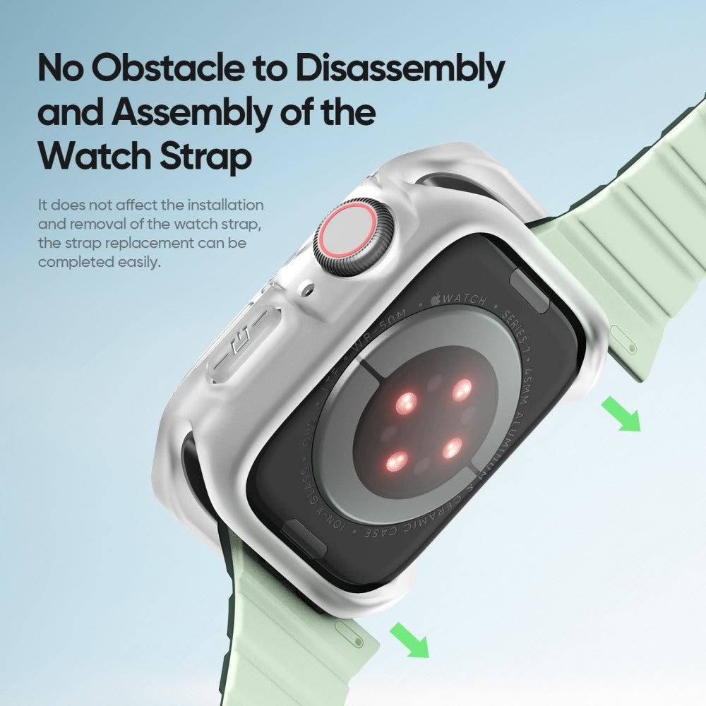 Rigtigt Fint Silikone Cover passer til Apple Smartwatch - Hvid#serie_6