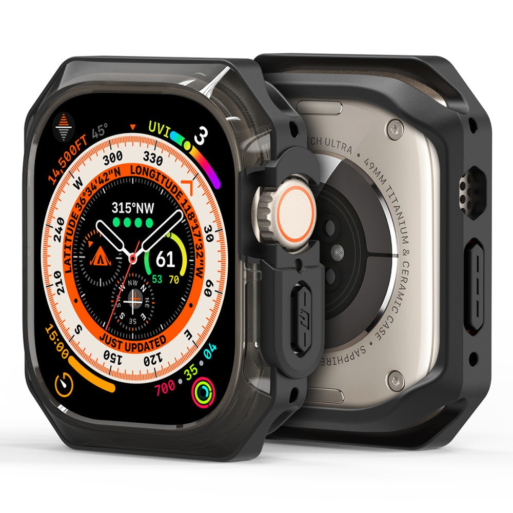 Meget Fint Silikone Cover passer til Apple Watch Ultra 2 / Apple Watch Ultra - Sort#serie_1