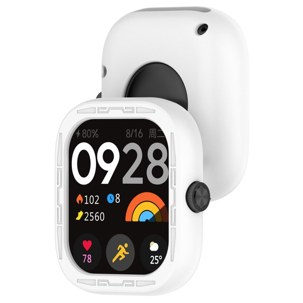 Beskyttende Silikone Cover passer til Xiaomi Redmi Watch 4 - Hvid#serie_12