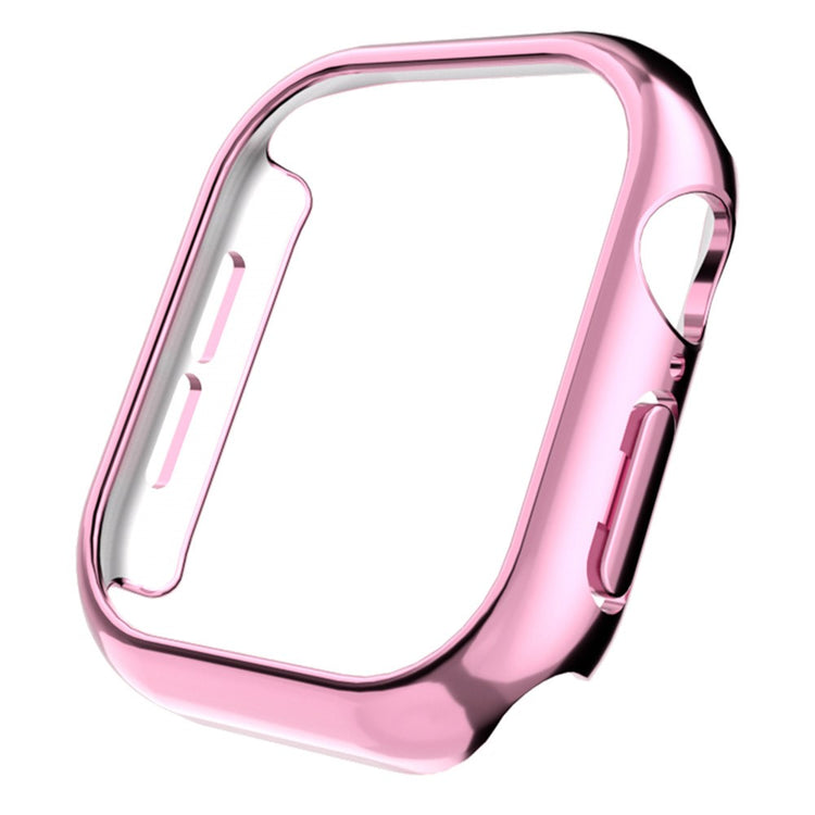 Apple Watch Series 10 46mm Case Electroplated Hollow Hard Bump Resistant Watch Protective Cover - Pink#serie_2