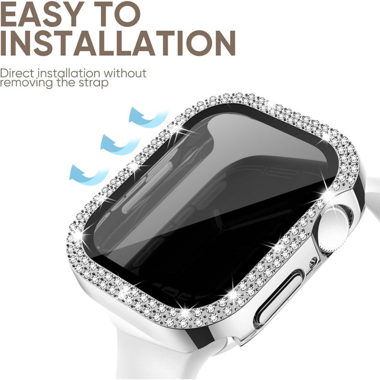 Incredibly Good Apple Smartwatch Universel Cover with Screen Protector in Rhinestone and Glass - Red#serie_4