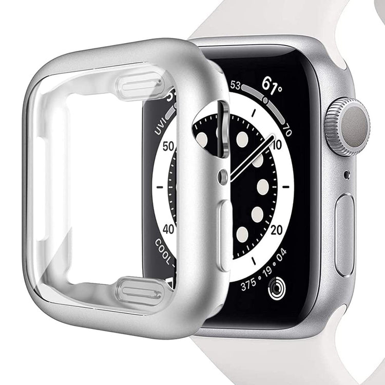 Apple Watch Series 3 / 2 / 1 42mm Soft flexible Case with Screen Protector Electroplated Watch Cover - Silver#serie_7